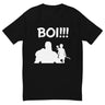 Legacy Bond 'BOI!!!' Warrior's Shirt featuring silhouettes of a warrior and young archer, symbolizing strength and mentorship.