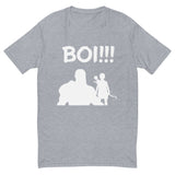 "Legacy Bond 'BOI!!!' Warrior's Shirt featuring a silhouette design of a mentor and young archer, symbolizing strength and mentorship."