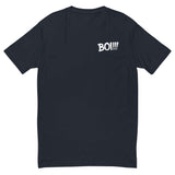 Black Guided Protégé 'BOI!!!' T-Shirt featuring bold white text on front for growth and discovery theme.