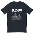 Mentor's Call 'BOI!!!' shirt featuring a warrior and a young archer silhouette, highlighting mentorship and growth.