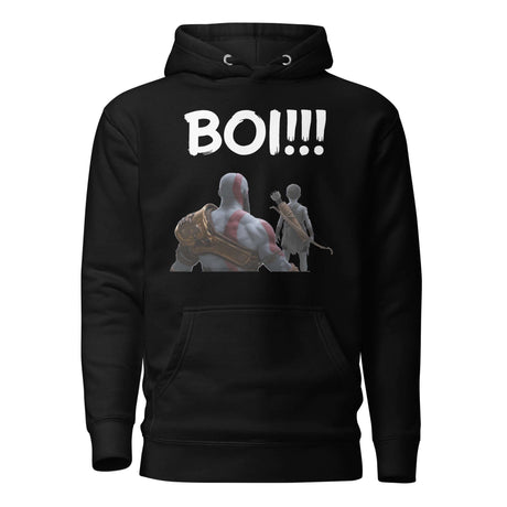 Epic Mentor 'BOI!!!' Hoodie featuring mentor and protégé silhouette, capturing adventure and mentorship spirit.