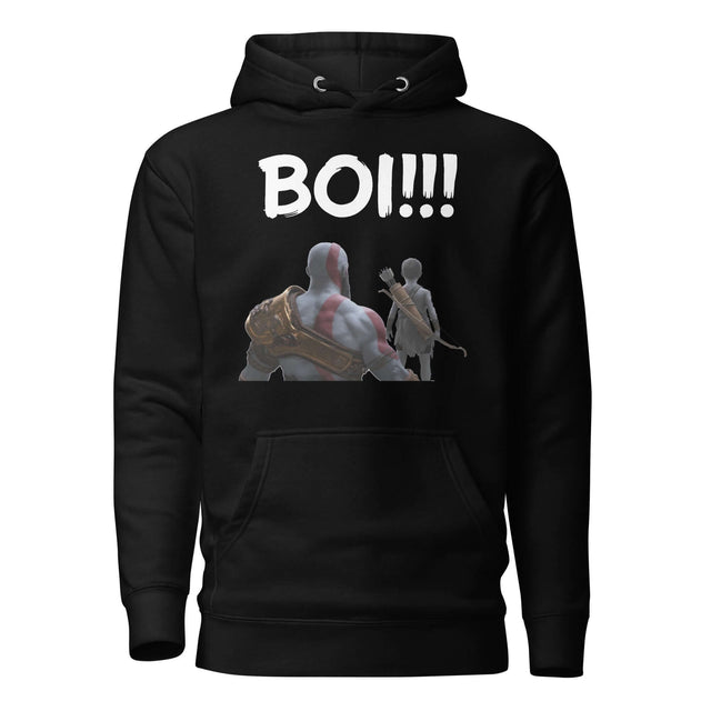 Epic Mentor 'BOI!!!' Hoodie featuring mentor and protégé silhouette, capturing adventure and mentorship spirit.