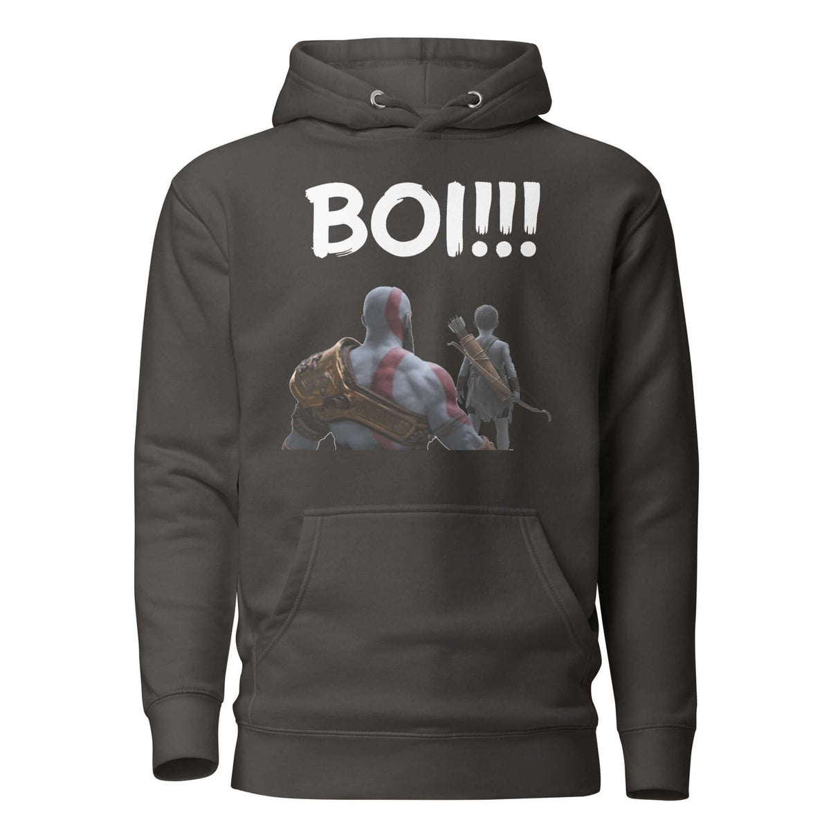 Epic Mentor 'BOI!!!' Hoodie with silhouette design, inspired by legendary mentorship and adventure themes.